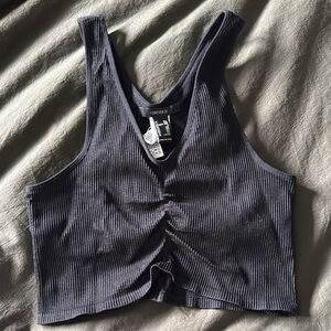 Forever 21 Ribbed Tank Top black